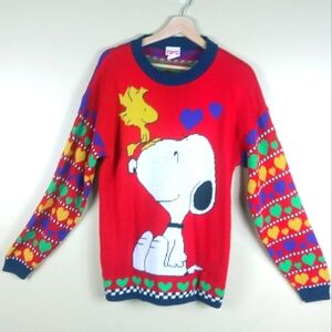 Peanuts Red Graphic Women's Sweater
